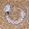 chupetero silicona tambor disney gris nombre bebe