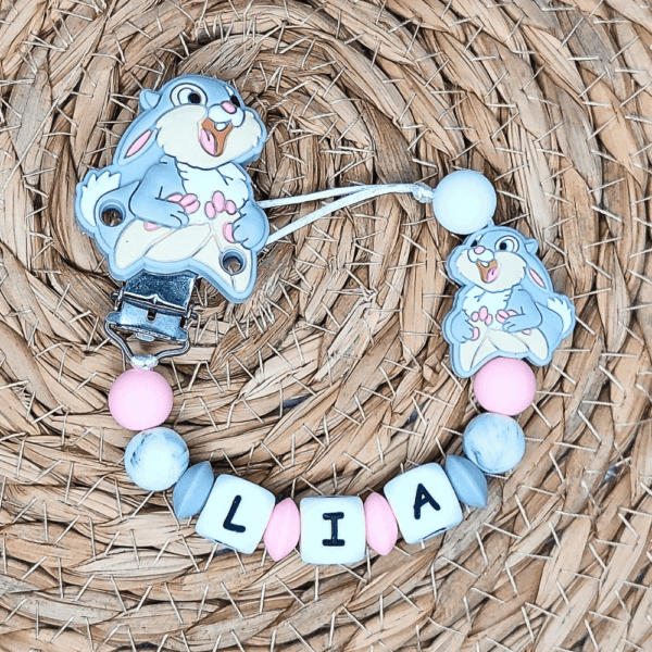 clip chupetero tambor disney silicona blanco bpa free