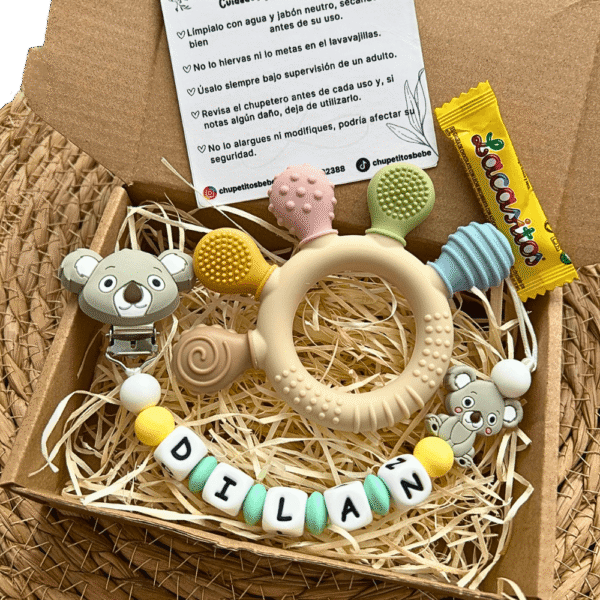 caja-regalo-mordedor-chupetero-koala-dilan-colores