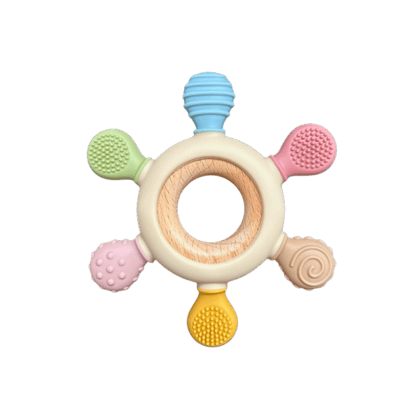 mordedor-bebe-madera-silicona-colores-estimulacion