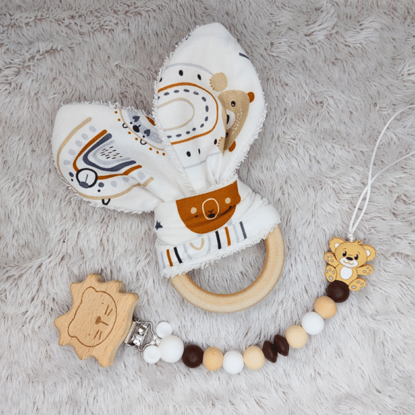 mordedor-conejo-tela-chupetero-leon-oso-beige-marron